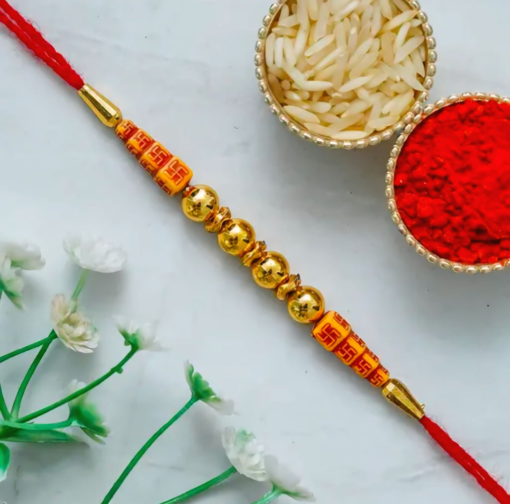 Rakhi Mug Gift Combo – Best Brother Mug, Rakhi, Greeting Card & Roli Chawal