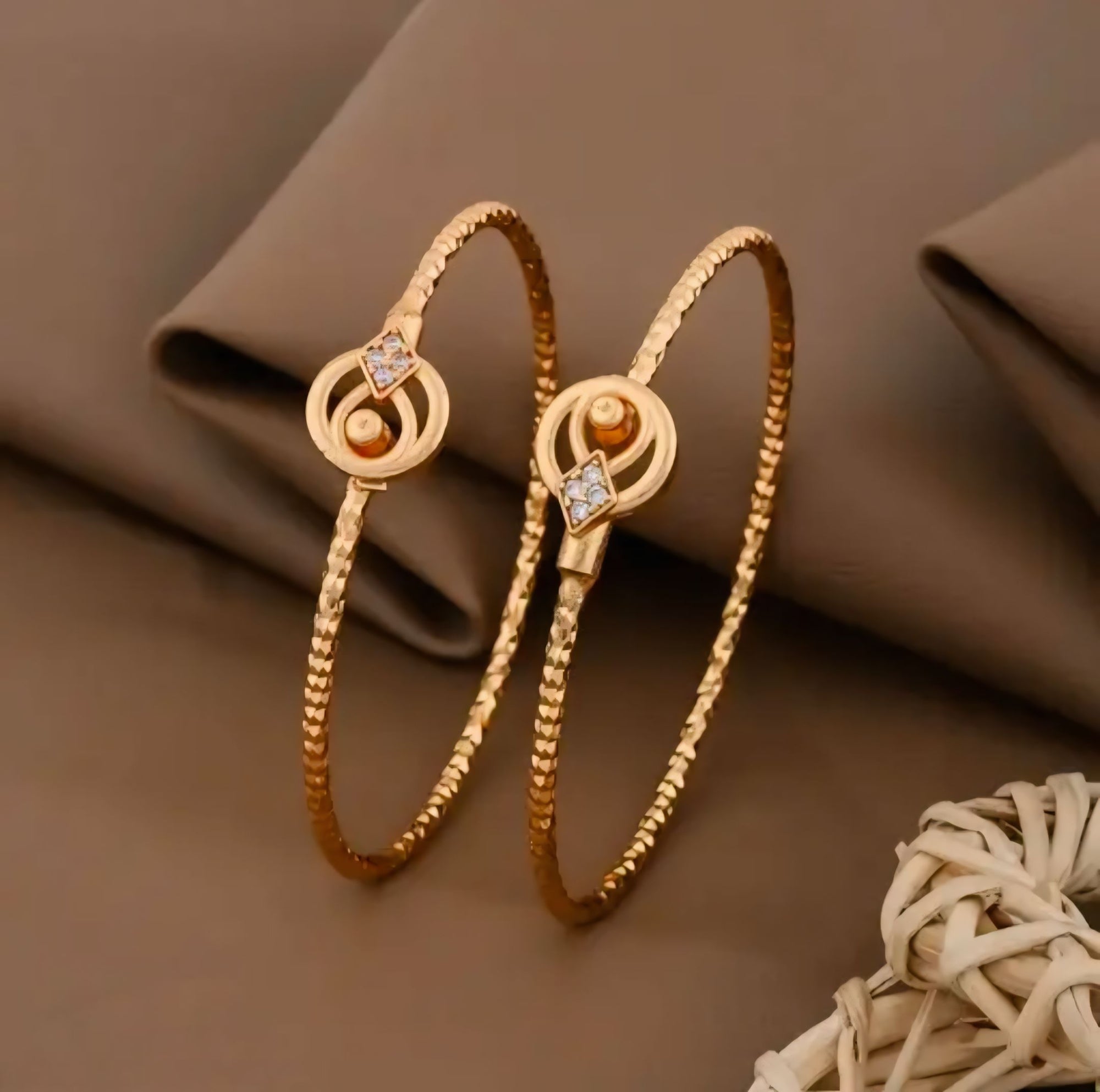 Gold Plated Daily Wear Bangles & Kadli Set for Women & Girls – Elegant & Lightweight